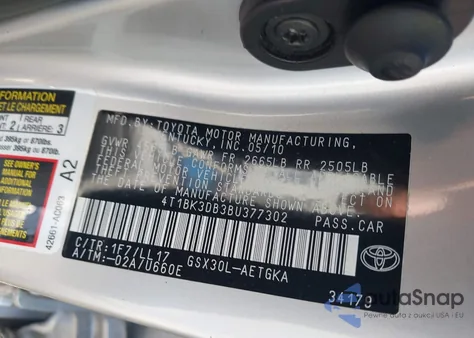 2011 Toyota Avalon from USA, damaged, VIN 4T1BK3DB3BU377302